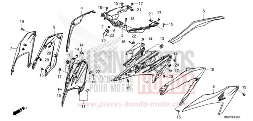 CARENAGE MILIEU NC750XDM de 2021